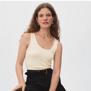 Everlane The Organic Cotton Tissue Tank - small - canvas